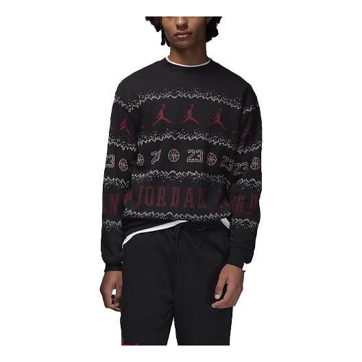 Sveter Jordan Fleece Crew Holiday Čierna | FD7464-010