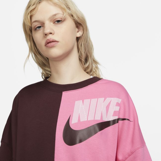 Sportswear Over-Oversized Fleece Dance Sweatshirt - Red