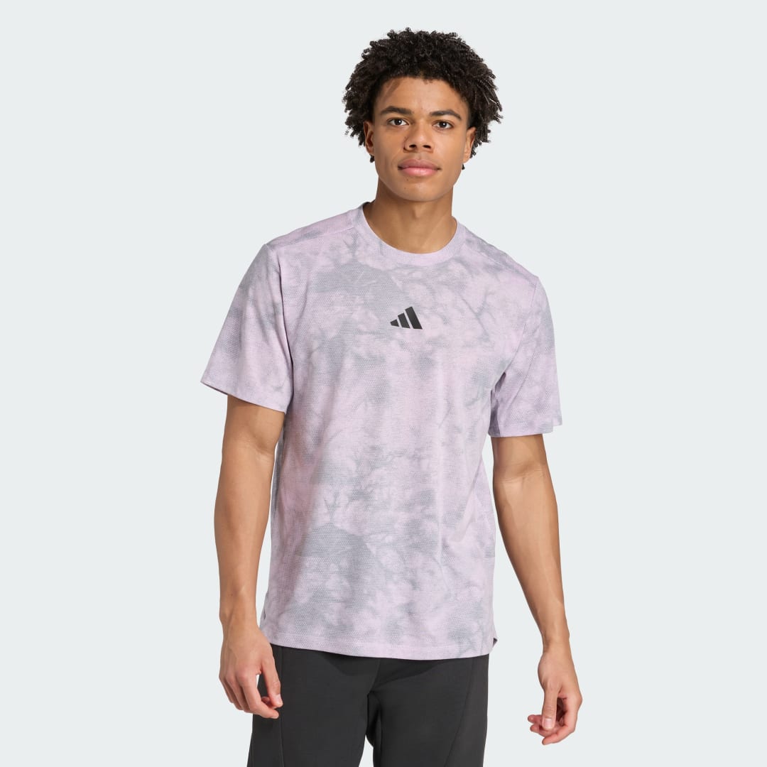 Tričko adidas Performance Power Graphic Tee Fialová | JX6287, 0