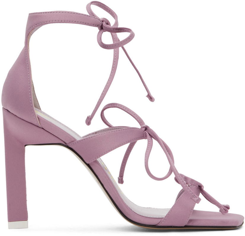 Doplnky The Attico Attico Aria Lace-Up Heeled Sandals Fialová | 227WS518 V015