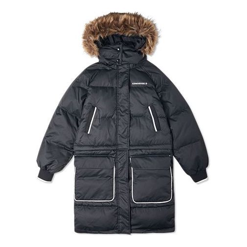 Parka Converse Convertible Long Down Jacket Čierna | 10020023-A02