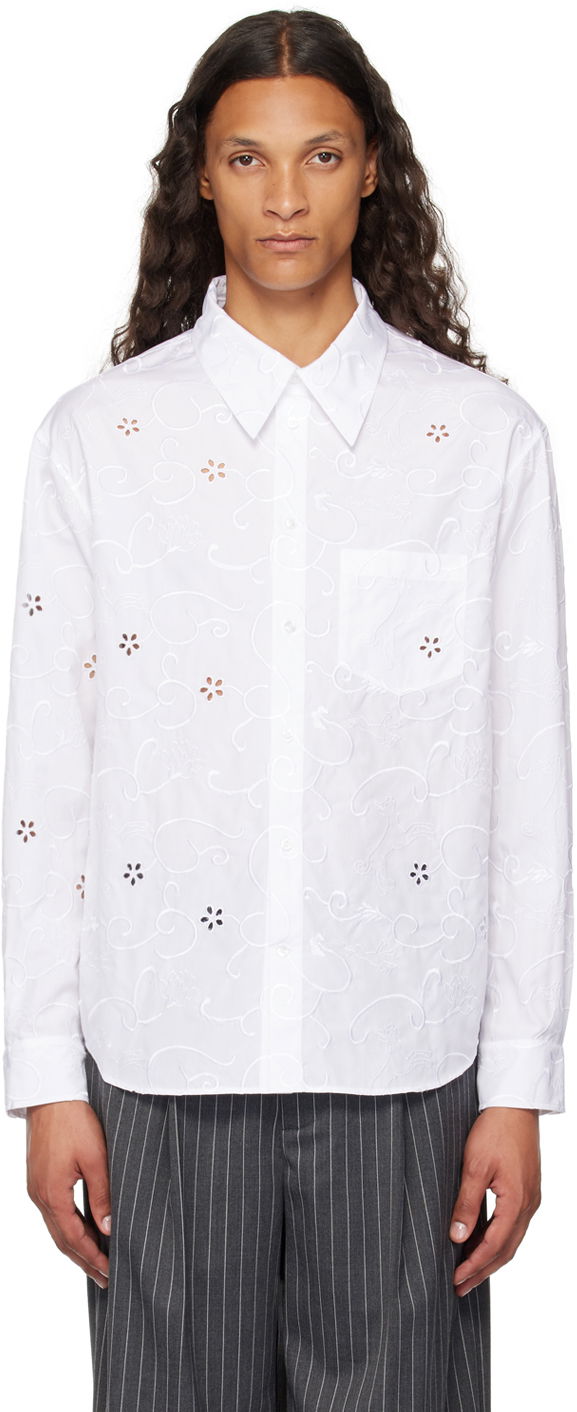 Košeľa Simone Rocha Simone Rocha Classic Fit Embroidered Shirt Biela | 5281 1023, 0