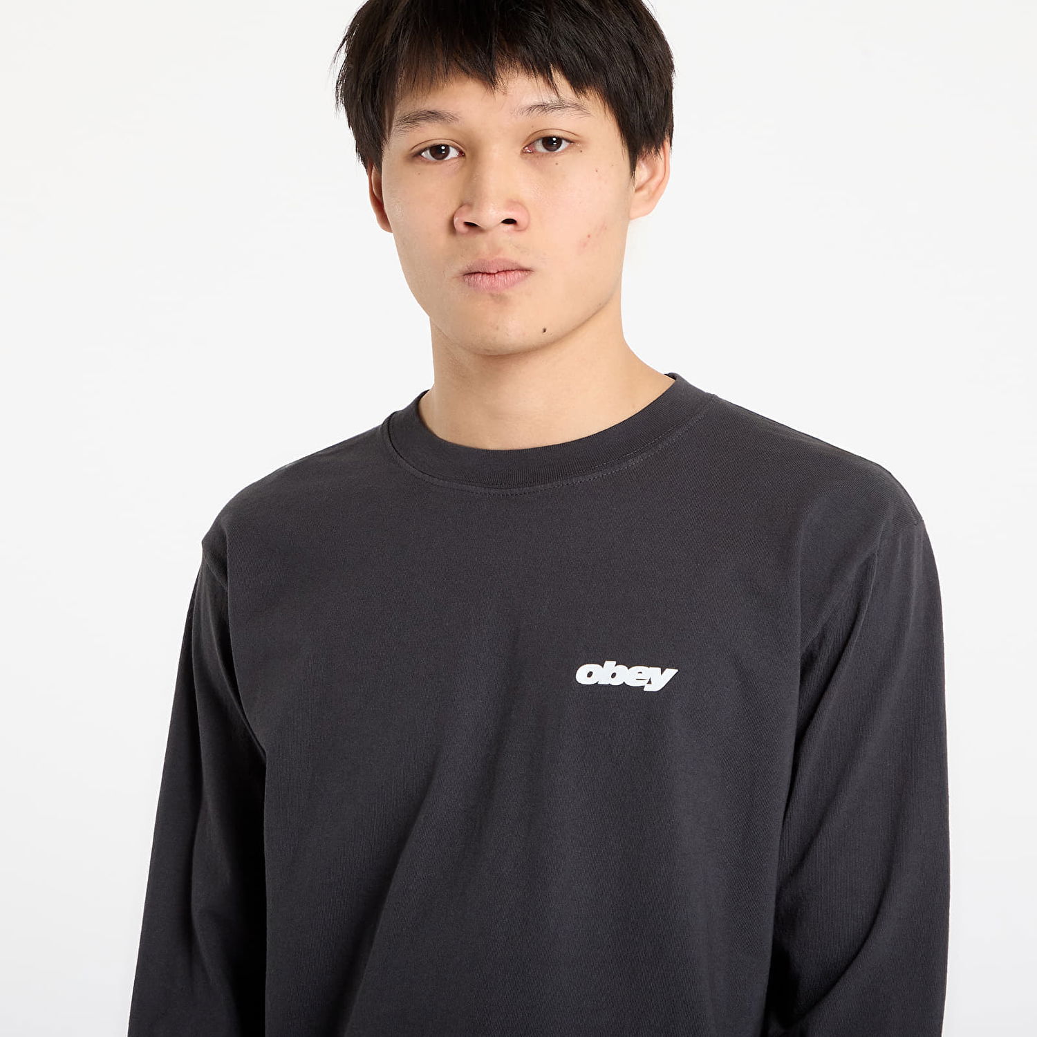 Tričko OBEY Star Long Sleeved T-Shirt Čierna | 168004242-PTB, 1