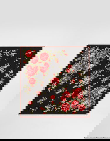 Šál Dolce & Gabbana Rose Bouquet-print Silk Twill Scarf 50x50 Rôznofarebný | FN093RGDDPMHN5ZN, 0