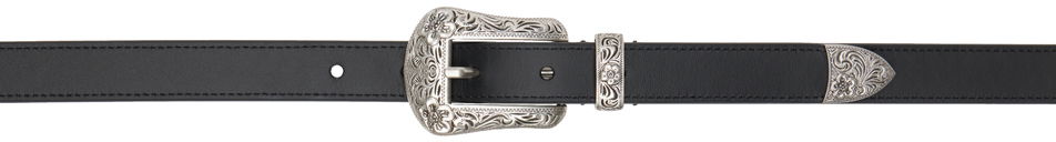 Opasok KENZO Western Leather Belt With Buckle Čierna | FE68CE042L25, 0