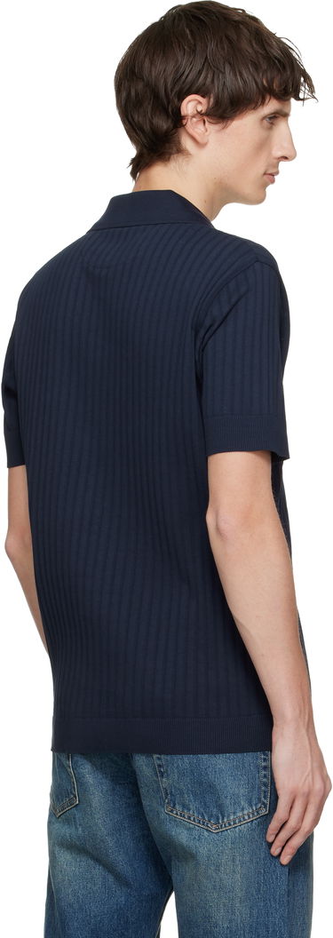 Polo tričko Paul Smith Paul Smith Ribbed Cotton Open-Collar Polo Navy | M1R-629Z-T02744-47, 2