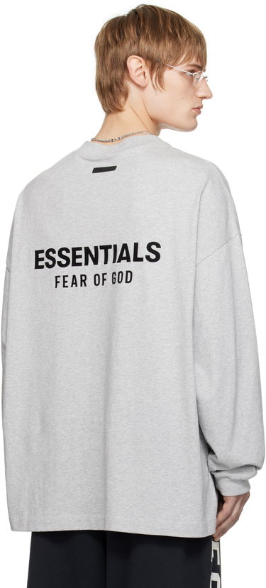 Sveter Fear of God Fear of God ESSENTIALS Jersey Long Sleeve T-Shirt Šedá | 125HO244378F, 2