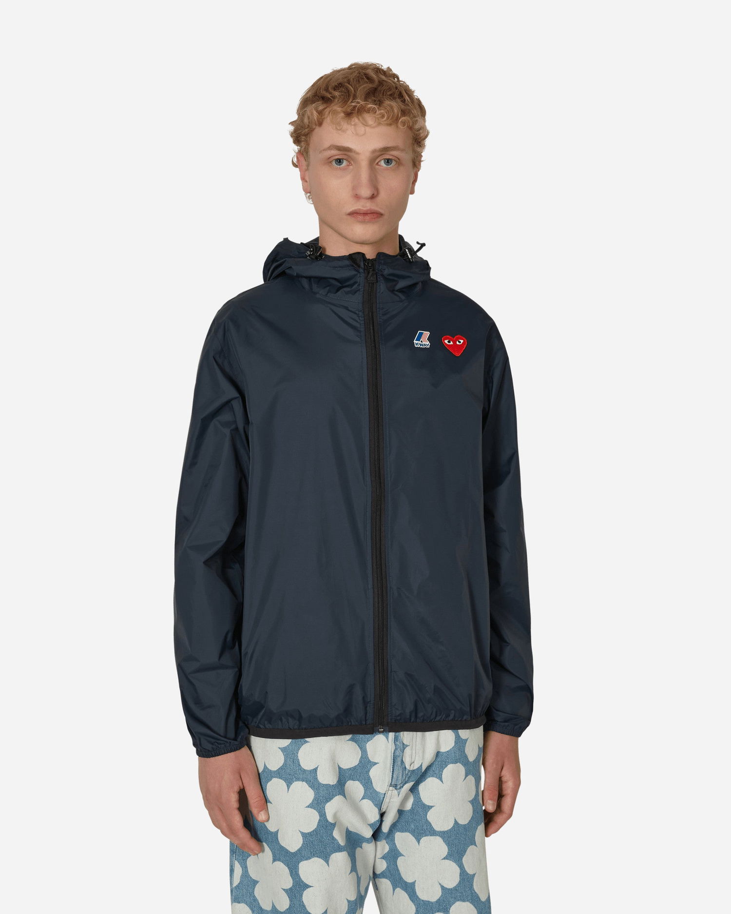 Vetrovka Comme des Garçons Play x K-Way Full Zip Packable Jacket Navy | P1J501-1, 1