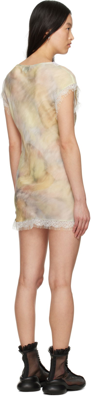 Šaty Collina Strada Collina Strada Waterlily Lace-Trimmed Tie-Dye Minidress Žltá | XX4042, 2