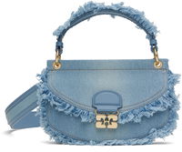 GANNI Mini Top Handle Apo-G Denim Bag