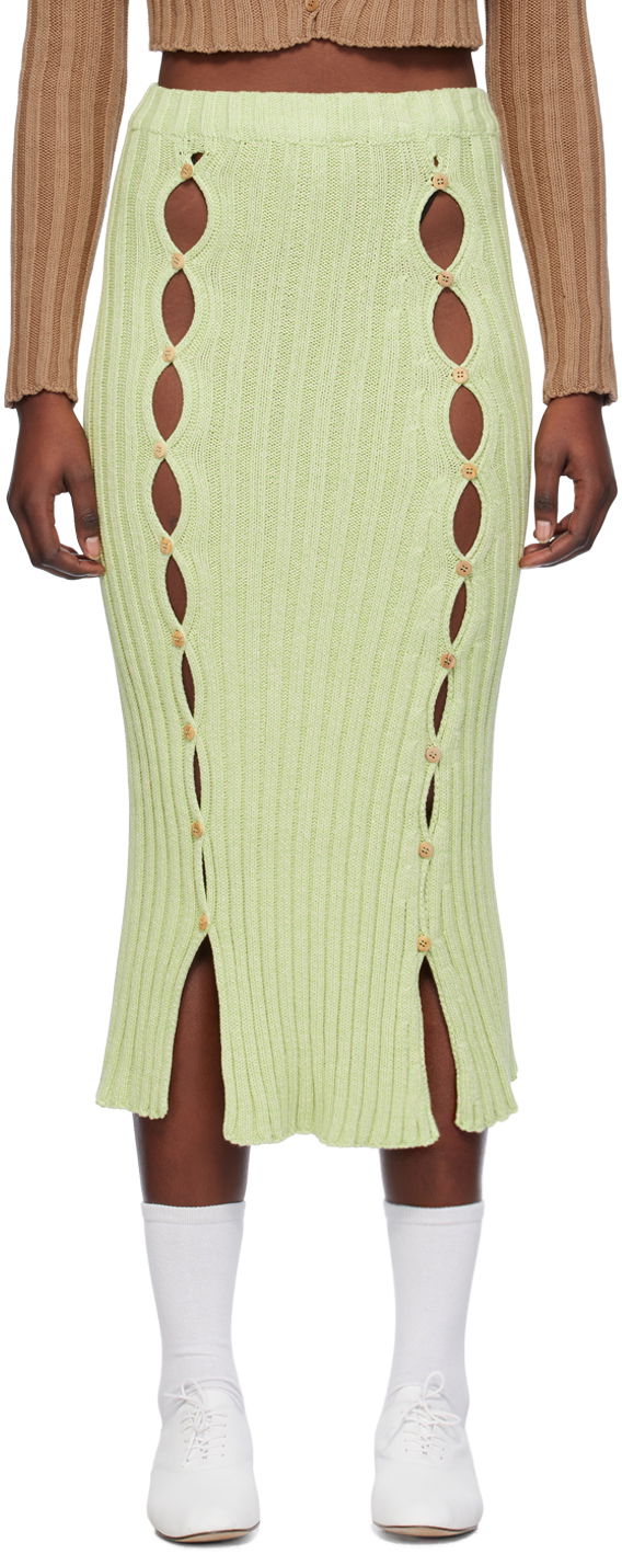 Sukňa Baserange Baserange Loulou Maxi Knit Skirt Zelené | SKLOU-CO-SP24, 0