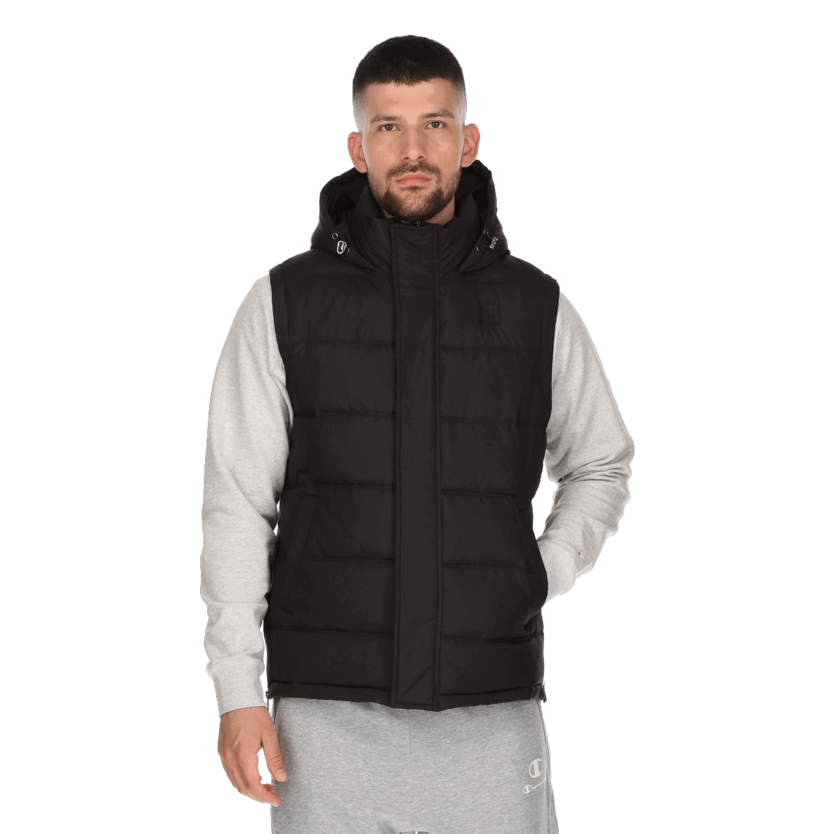 Vesta Champion Padded Hooded Vest Čierna | CHA213M513-01, 0