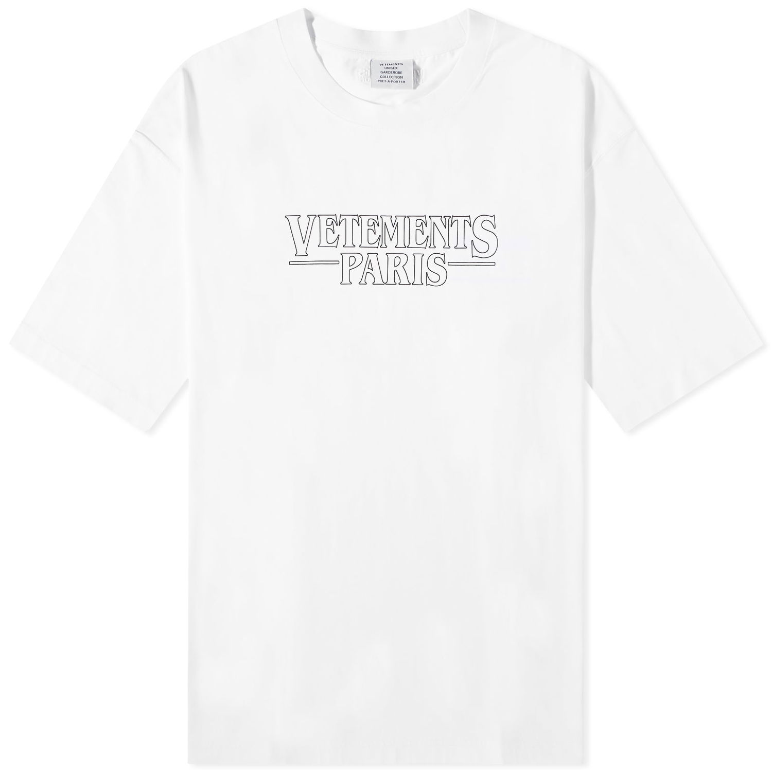 Tričko VETEMENTS Paris Logo T-Shirt Biela | UE54TR330W, 0