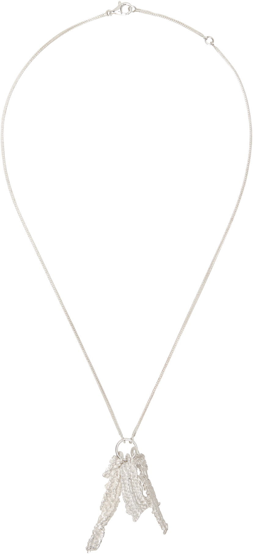 Náhrdelník OUR LEGACY Casted Knit Necklace Metalická | A4258NF
