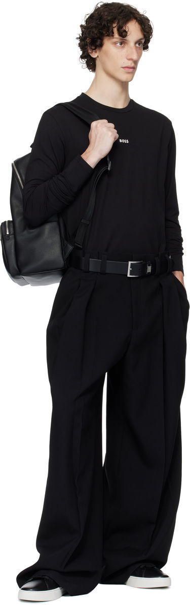 Batoh BOSS BOSS Pebble-Grained Faux-Leather Backpack Čierna | 50536499, 3