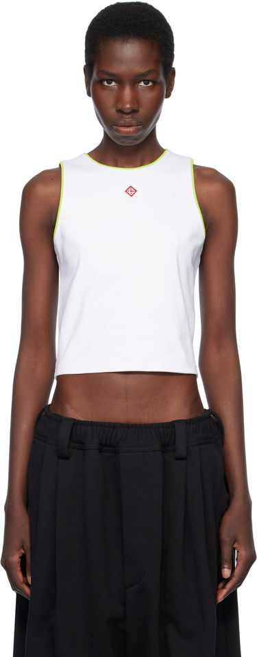 Tielko Casablanca Casablanca Diamond Logo Cropped Tank Top Biela | WS25-JTS-011-02, 0