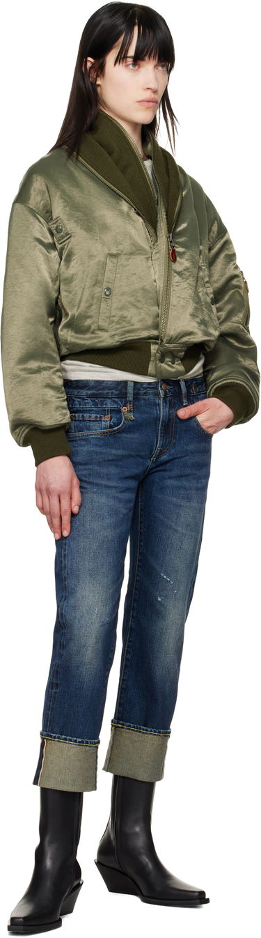 Bomber bunda R13 R13 Zip Collar Flight Bomber Jacket Zelené | R13WR346-R447B, 3