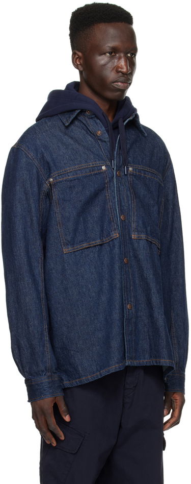 Košeľa Paul Smith PS Paul Smith Patch Pocket Denim Shirt Modrá | M2R-716Y-M21954-R, 1