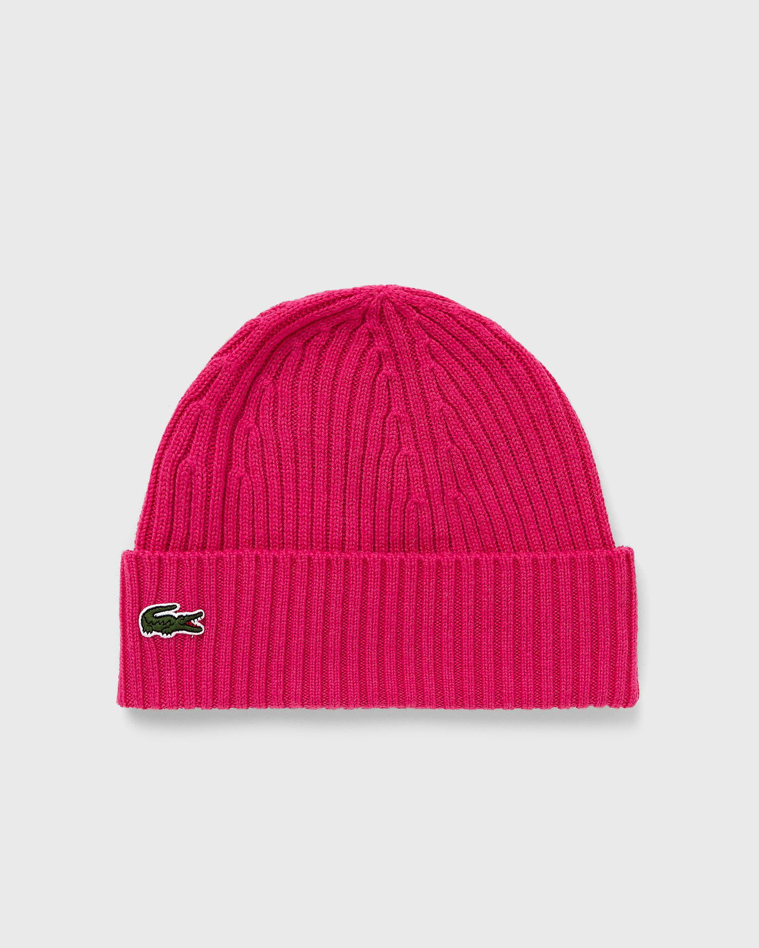 Kulicha Lacoste Lacoste Ribbed Knit Beanie Ružová | RB0001-SQI, 0