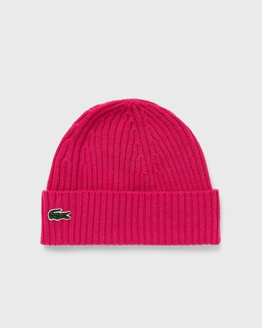 Kulicha Lacoste Lacoste Ribbed Knit Beanie Ružová | RB0001-SQI, 0