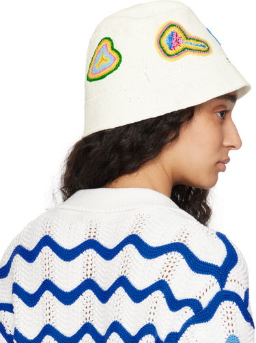 Klobúk Casablanca Casablanca Crochet Bucket Hat Biela | AS25-HAT-079-01, 4