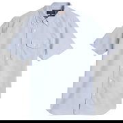 Plus Button Down Short Sleeve Oxford Shirt, Size Medium