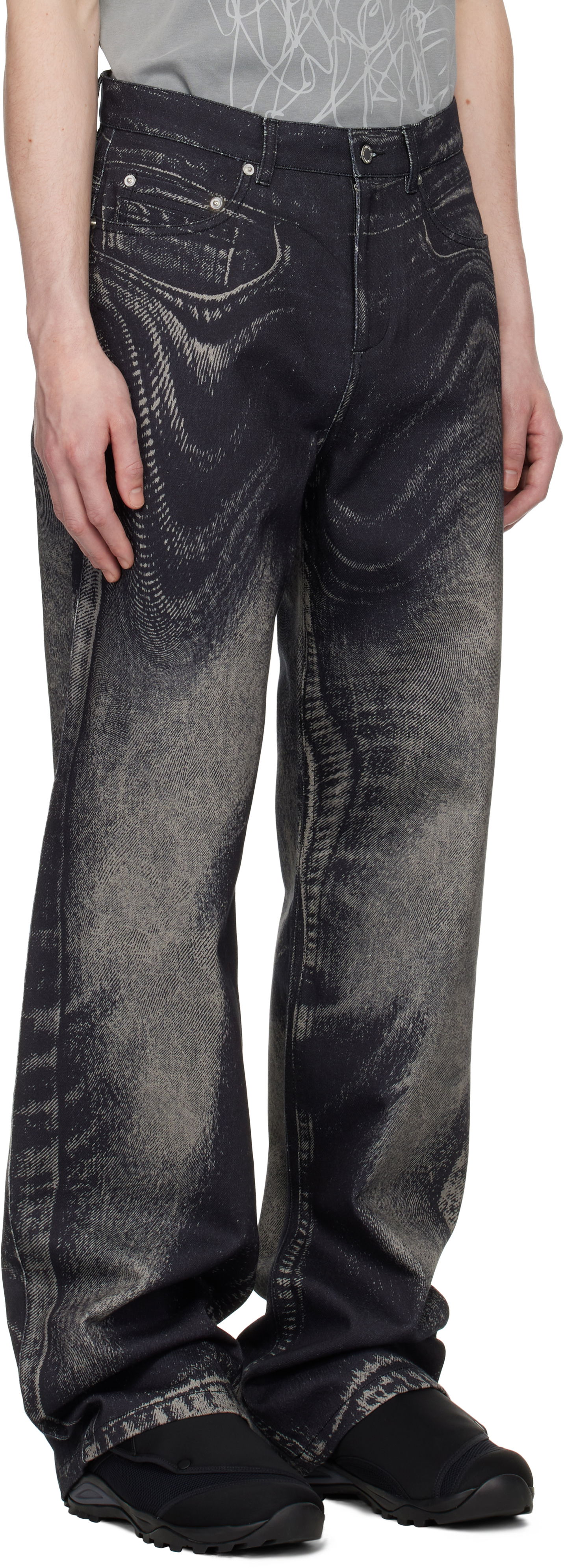 Džínsy Camper Camperlab Printed Jeans Čierna | AU00006-003, 1