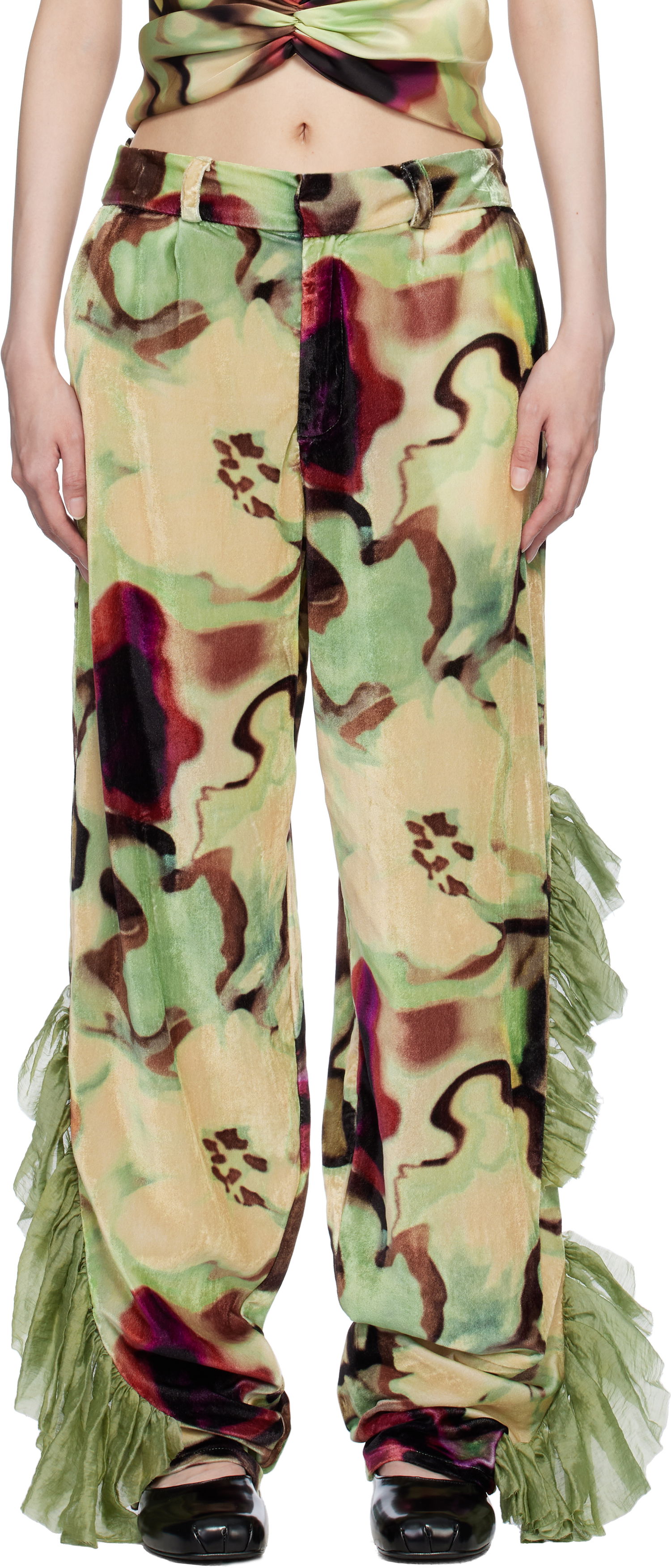 Nohavice Collina Strada Collina Strada Dante Ruffle Trousers Rôznofarebný | XX6026, 0