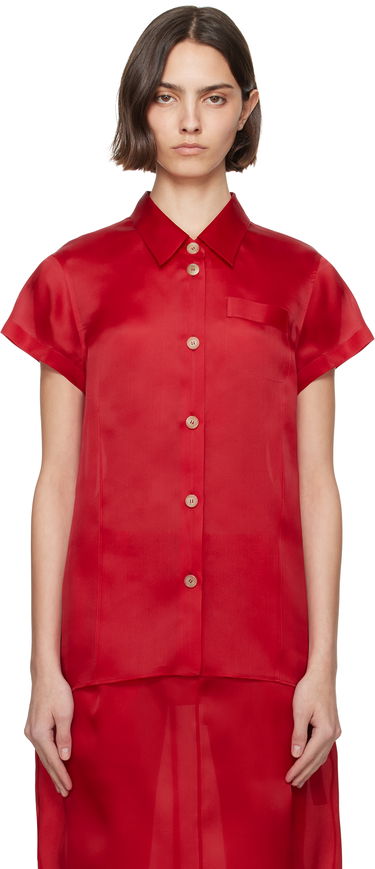 Košeľa Khaite KHAITE Keefe Silk Shirt Červená | 23833002, 0