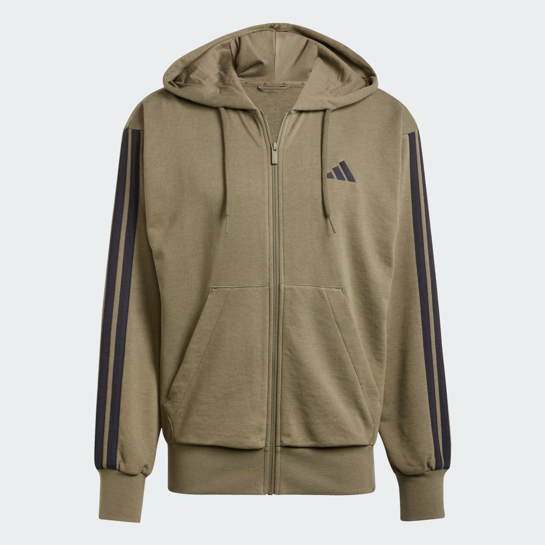 Full-Zip Hoodie with Three Stripes