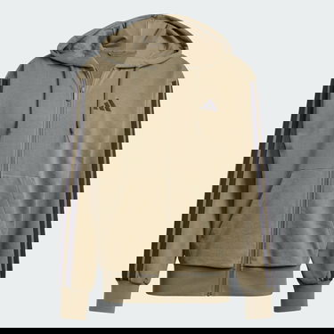 Mikina adidas Performance Full-Zip Hoodie with Three Stripes Zelené | JD1875, 4