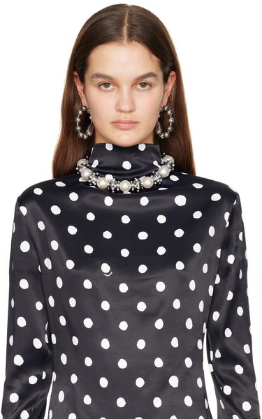 Náušnice Marc Jacobs Marc Jacobs Monogram Ball Chain Hoop Earrings Metalická | 2S4JER001J02, 2