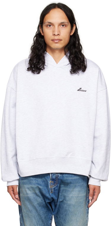 Mikina We11done We11done Lettering Symbol Hoodie Šedá | WD-TH3-22-840-U-GY, 0