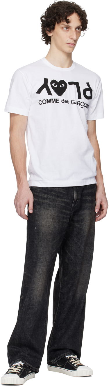 Tričko Comme des Garçons COMME des GARÇONS PLAY Logo T-Shirt Biela | AX-T068-051, 3