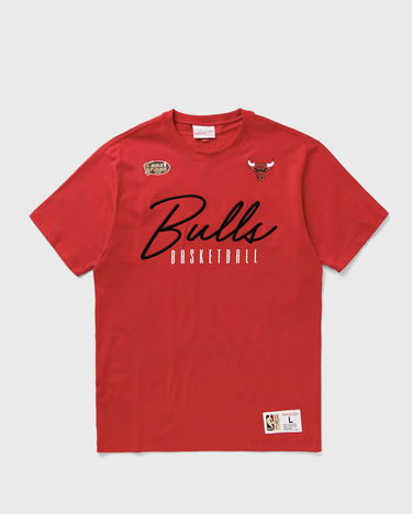 Tričko Mitchell & Ness Mitchell & Ness NBA Bulls Training Day Premium Vintage Logo Tee Červená | FC9288-CBUSCAR, 4