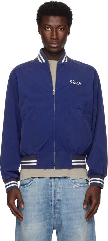 Bomber bunda Noah Noah Cotton Varsity Jacket Modrá | OW086SS25ROY, 0