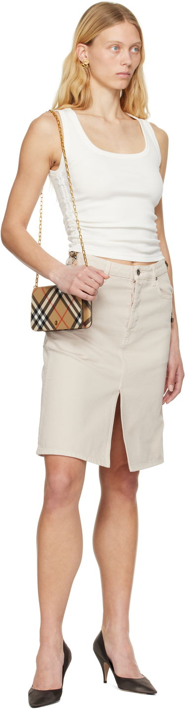 Tielko Burberry Burberry Festival Cotton Tank Top Biela | 8109197, 3