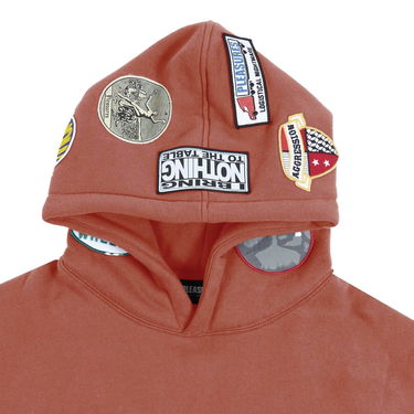 Mikina Pleasures Worms Hoodie Hnedá | P23F022-RUST, 3