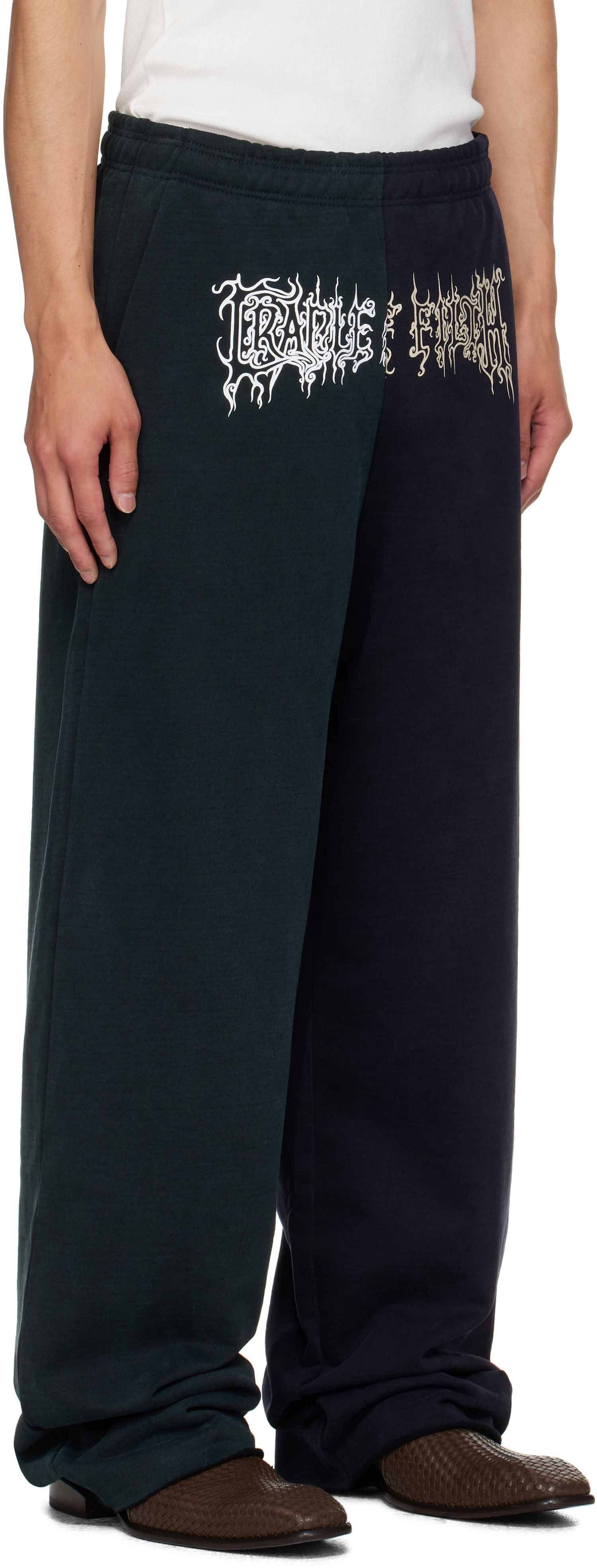 Tepláky VETEMENTS Vetements Cradle of Filth Cut-Up Baggy Sweatpants Navy | UCF76SP850EN, 1