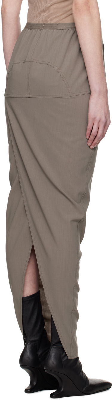 Sukňa Rick Owens Rick Owens Hollywood Soft Pillar Maxi Skirt Hnedá | RP01E7331 WLP, 2