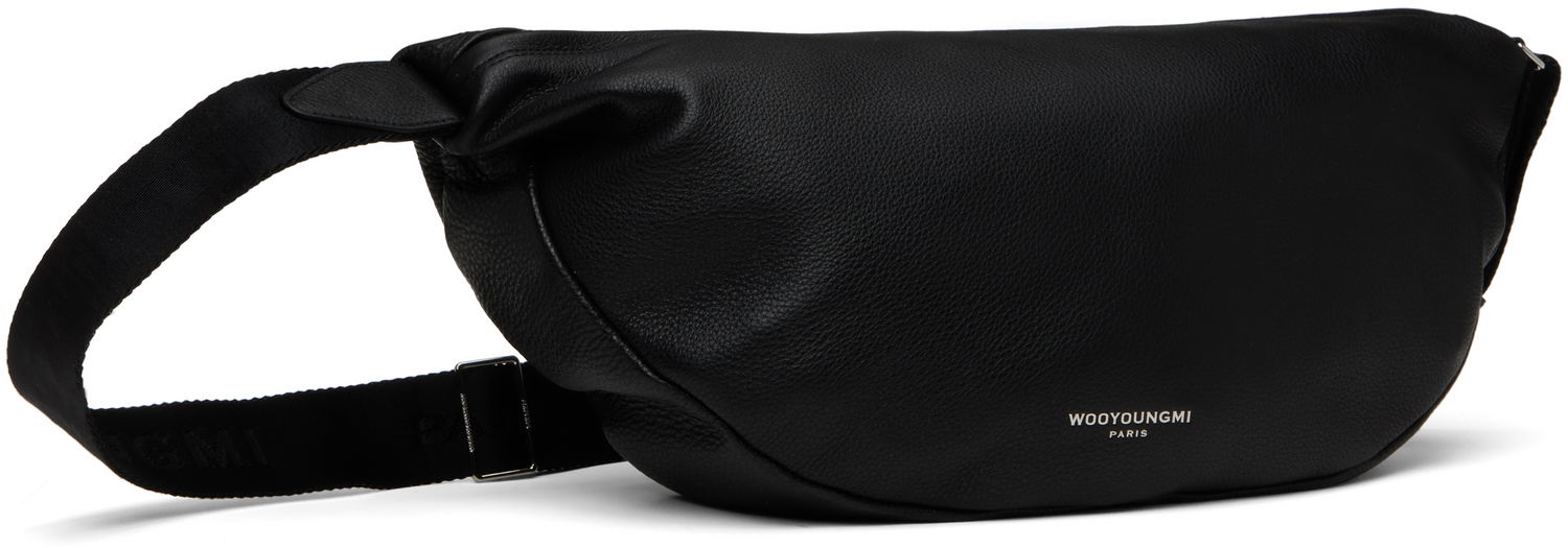 Ľadvinka WOOYOUNGMI WOOYOUNGMI Leather Moon Bag Čierna | W251BA12, 1