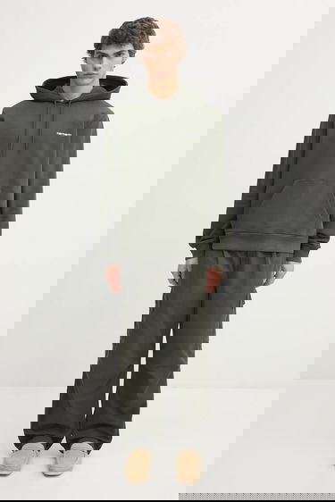 Mikina Carhartt WIP Plain Hooded Script Embroidery Sweatshirt with Kangaroo Pocket Zelené | I035392.3CDXX, 4