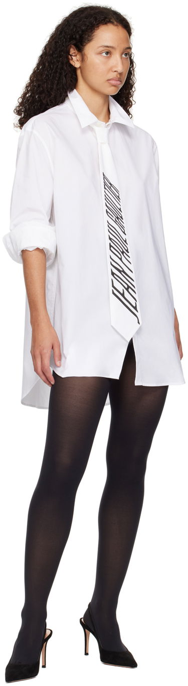 Košeľa Jean Paul Gaultier Jean Paul Gaultier Tie Shirt Minidress Biela | 24/30-F-CH057I-C051-0100, 3