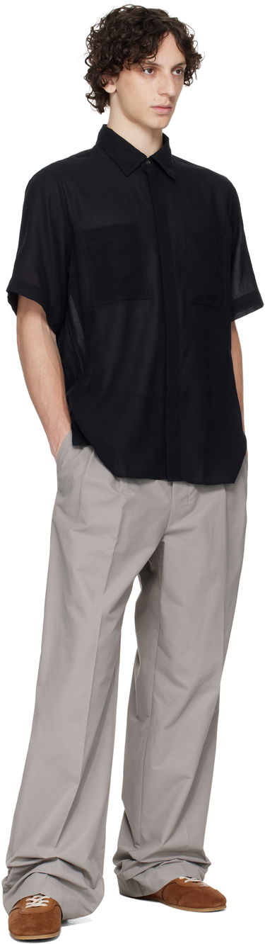 Košeľa AMI AMI Paris Short Sleeve Shirt Čierna | HSH252.CO0098, 3
