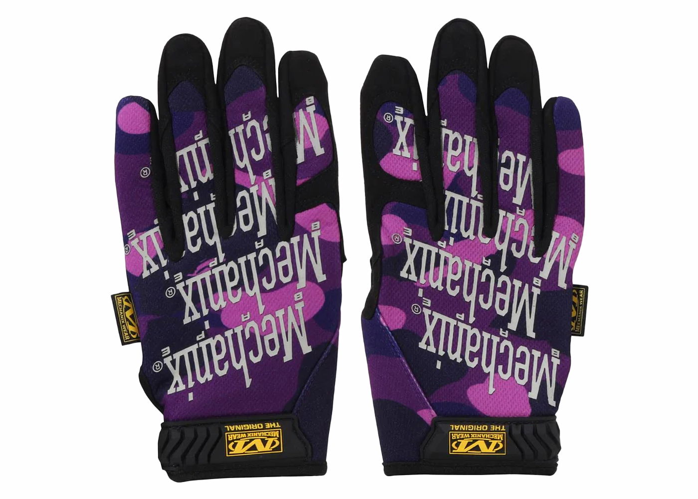 BAPE Color Camo Mechanix Wear Gloves Purple