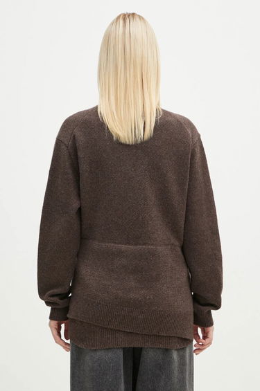 Sveter JW Anderson JW Anderson Draped Tie Front Jumper Hnedá | KW1263.YN0384.958, 2