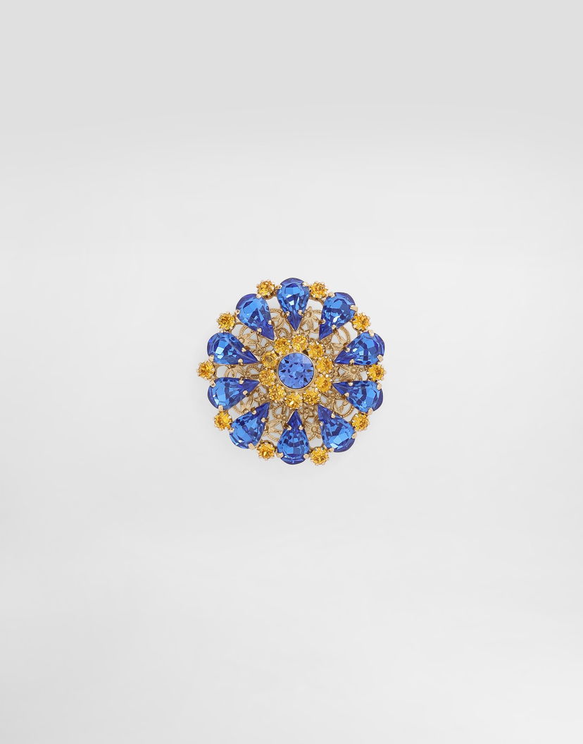 Spona Dolce & Gabbana Dolce & Gabbana Rhinestone Brooch Modrá | WPR5S6W111187579