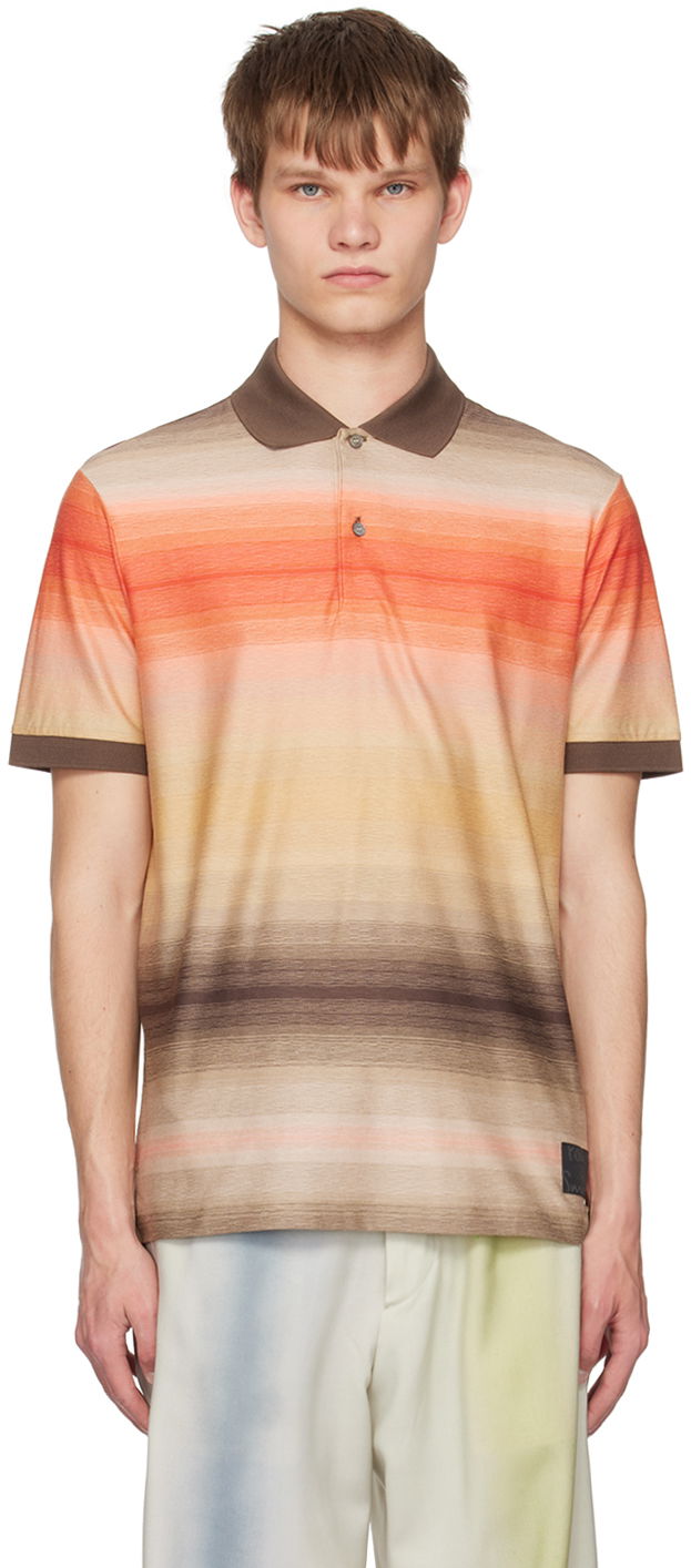 Polo tričko Paul Smith Paul Smith Untitled Stripe Polo Oranžová | M1R-958P-K02020-62, 0
