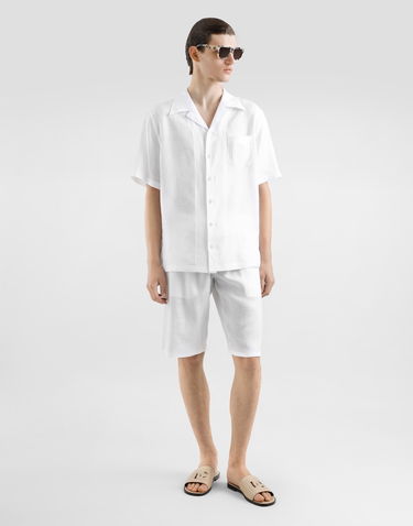 Košeľa Dolce & Gabbana Dolce & Gabbana Linen Shirt With Logo Embroidery Biela | G5JH9ZFU4IKW0800, 1