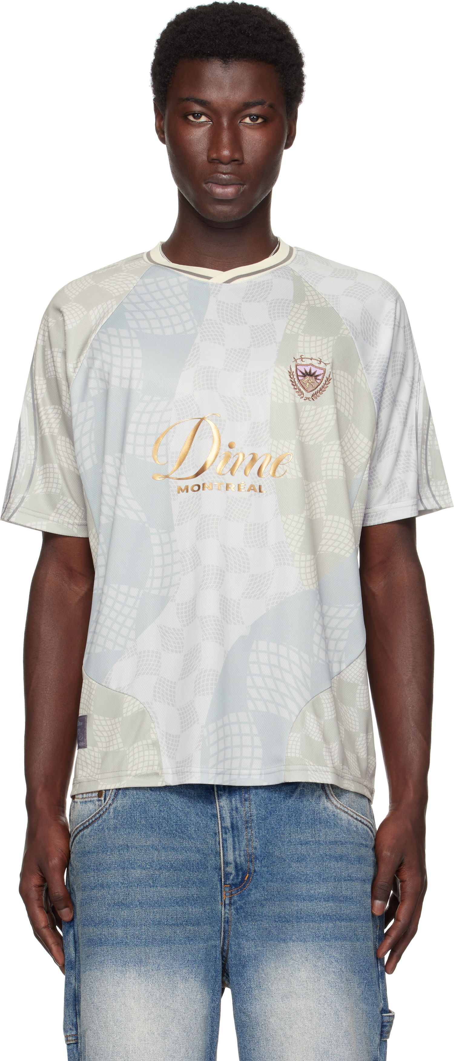 Dres Dime Dime Checkered Home Jersey Béžová | DIMESU254CRE, 0
